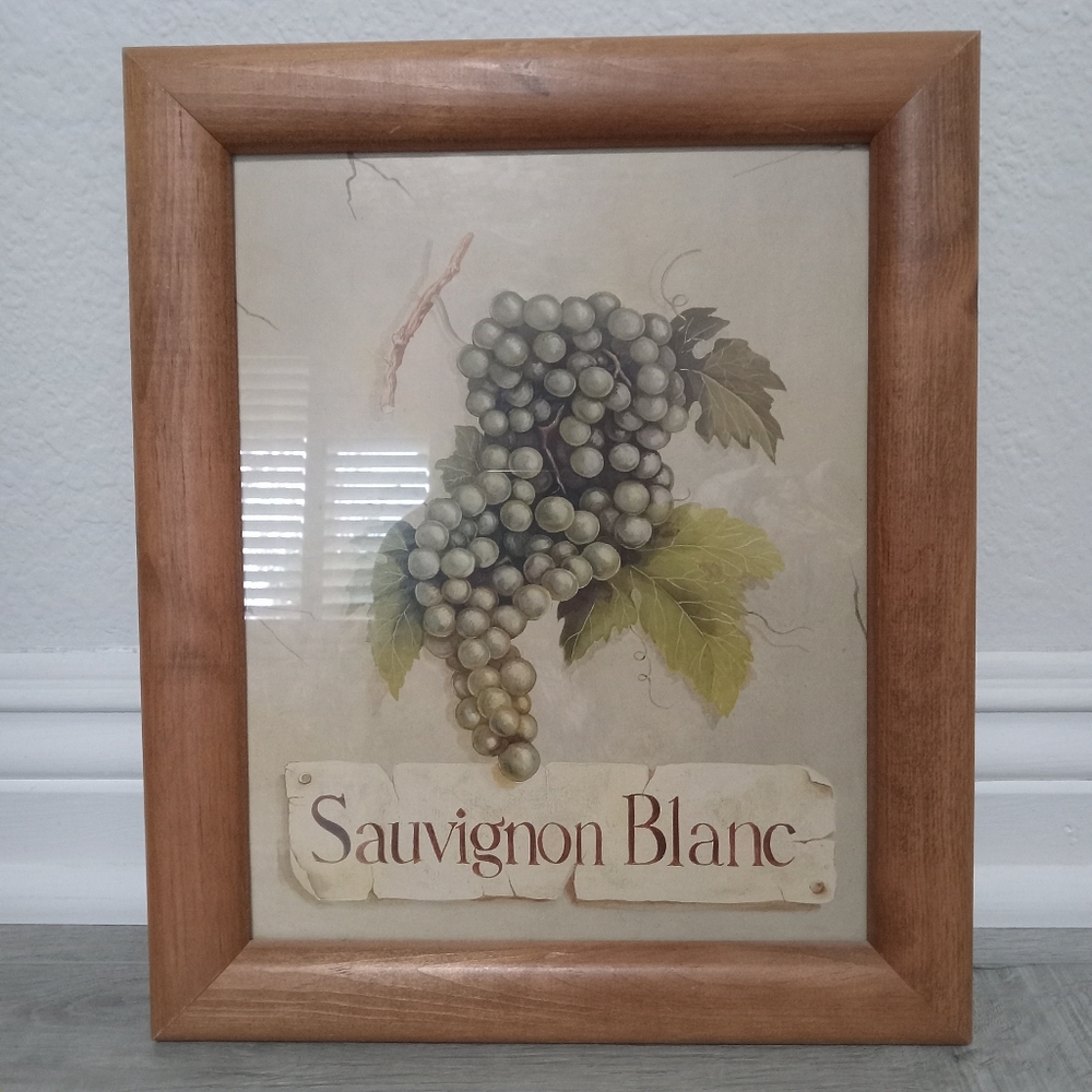 Framed Sauvignon Blanc Grape Art